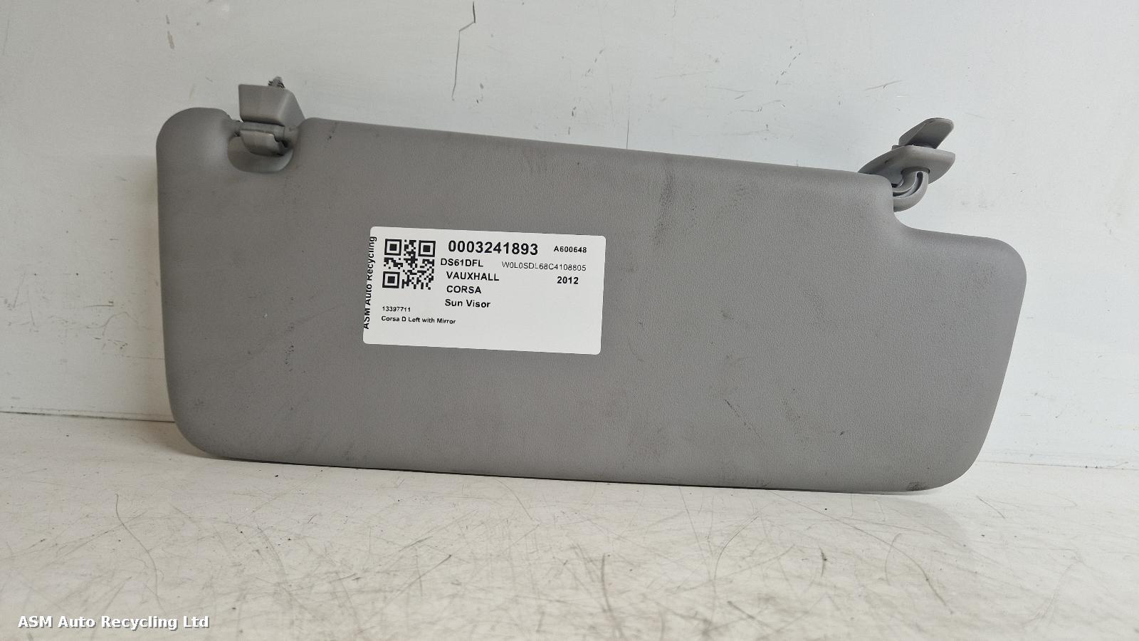 View Auto part Sun visor Vauxhall Corsa 2012