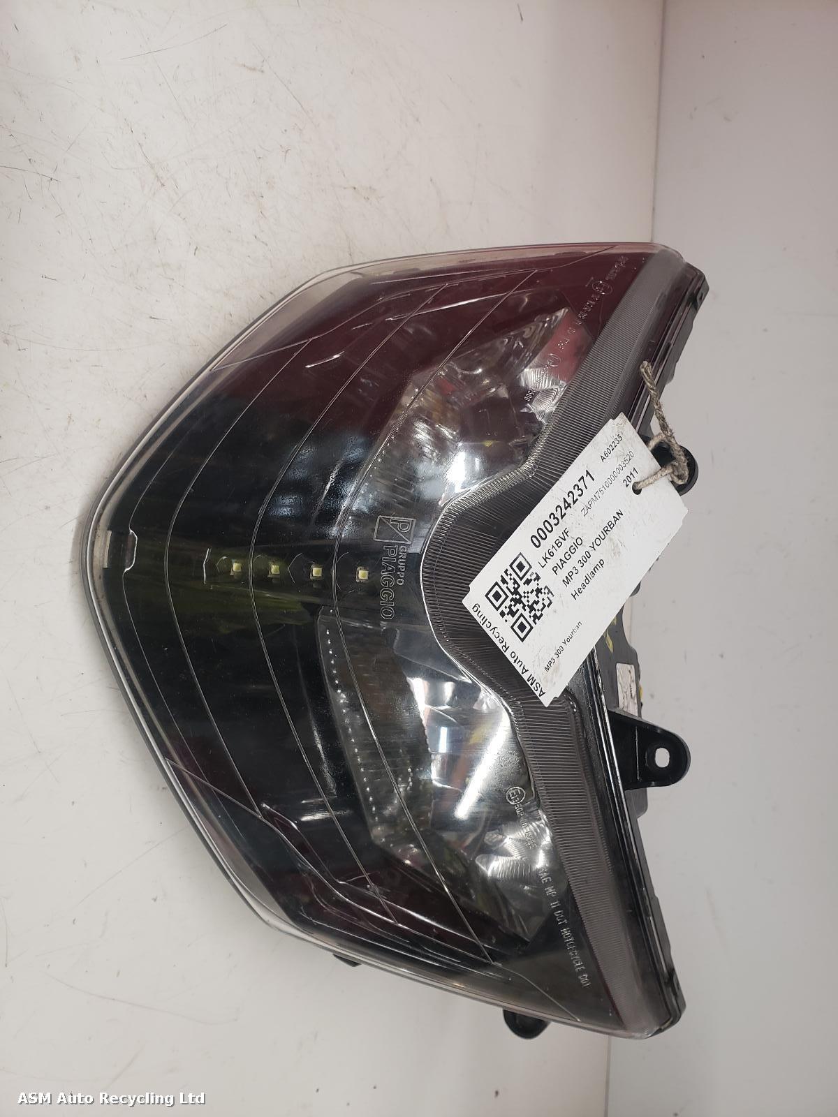 View Auto part Headlamp Piaggio Mp3 300 Yourban 2011