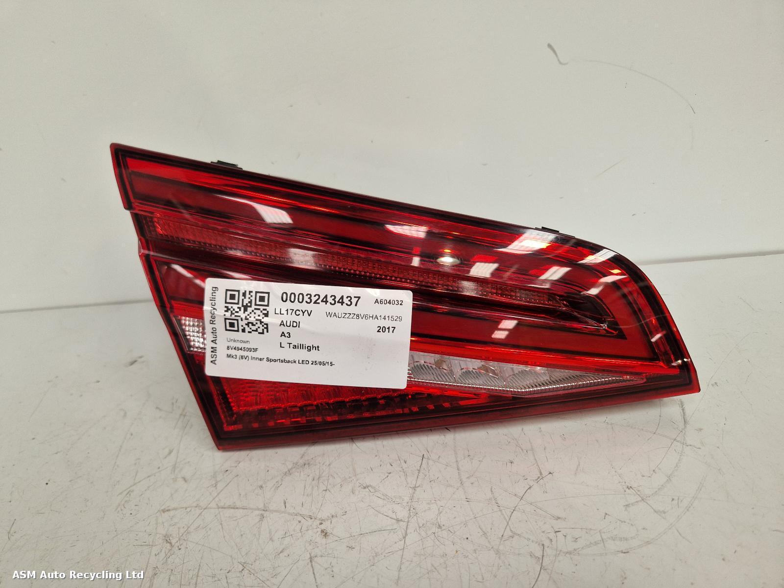 View Auto part L Taillight Audi A3 2017