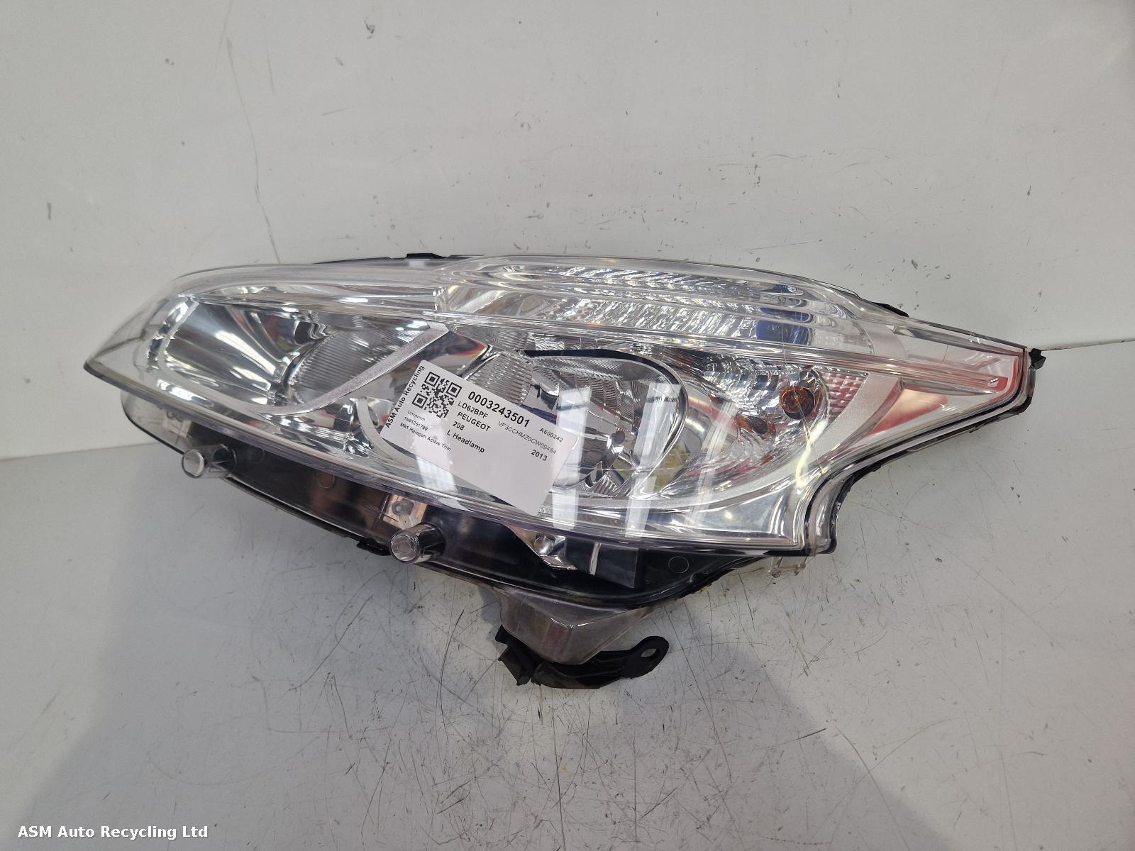 View Auto part L Headlamp Peugeot 208 2013