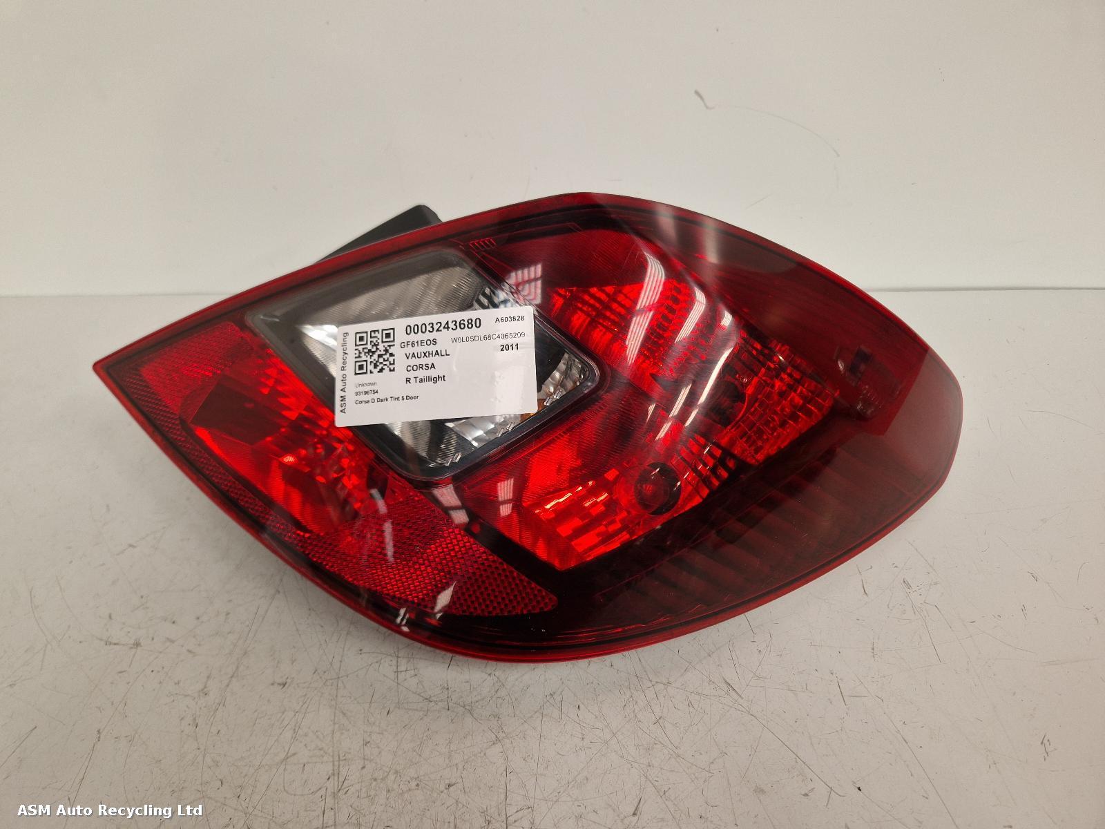 View Auto part R Taillight Vauxhall Corsa 2011