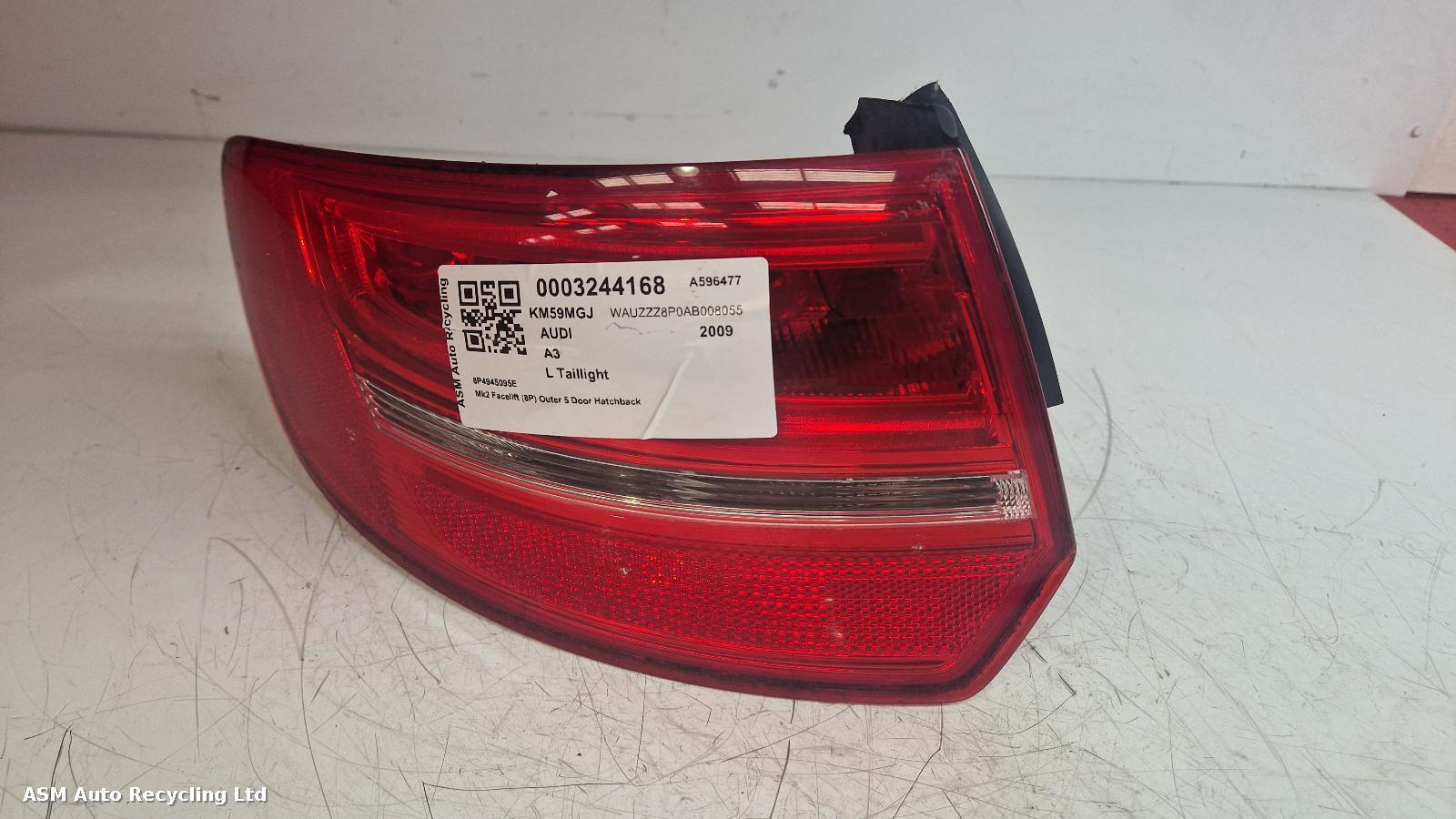 View Auto part L Taillight Audi A3 2009