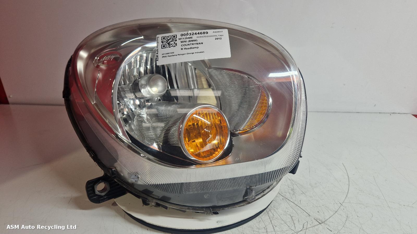 View Auto part R Headlamp Mini (bmw) Countryman 2012