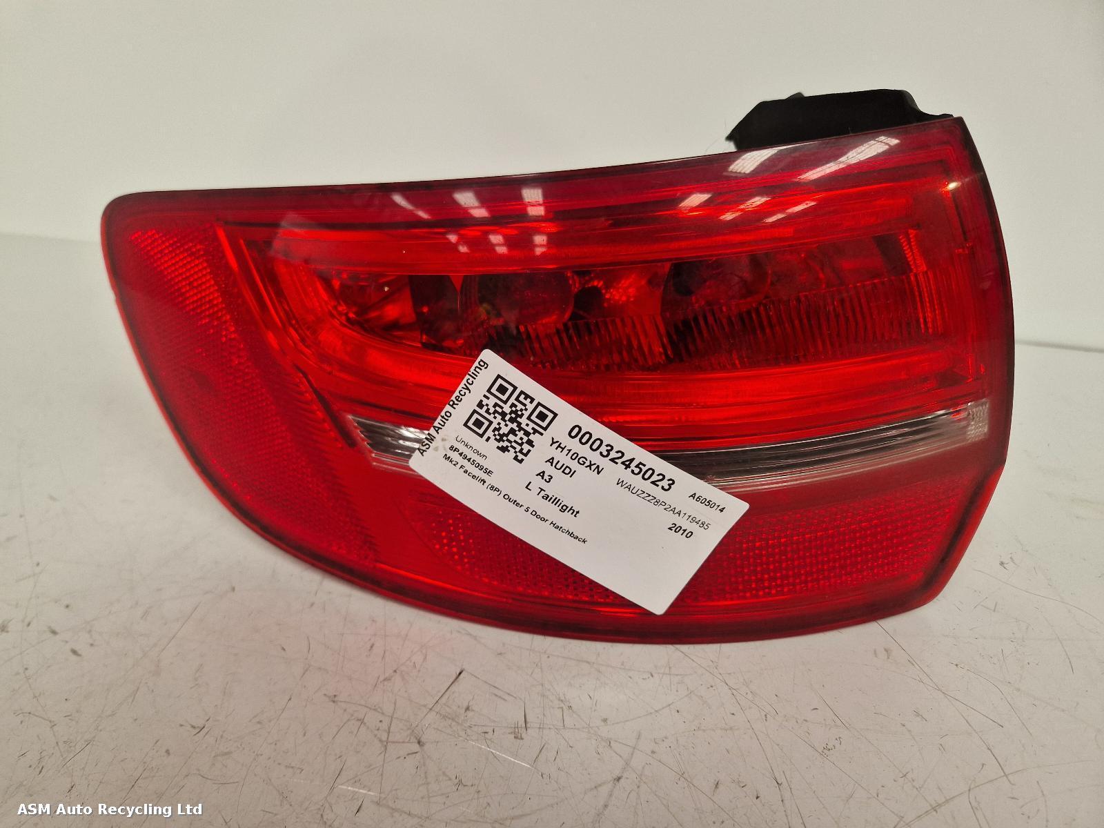 View Auto part L Taillight Audi A3 2010