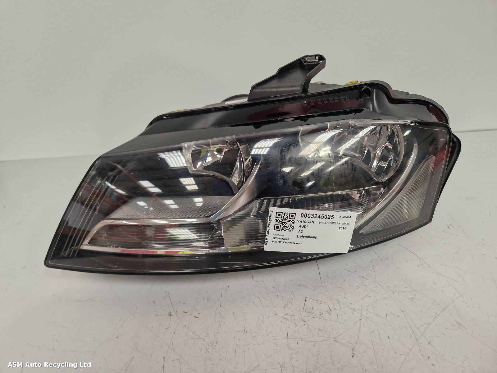View Auto part L Headlamp Audi A3 2010