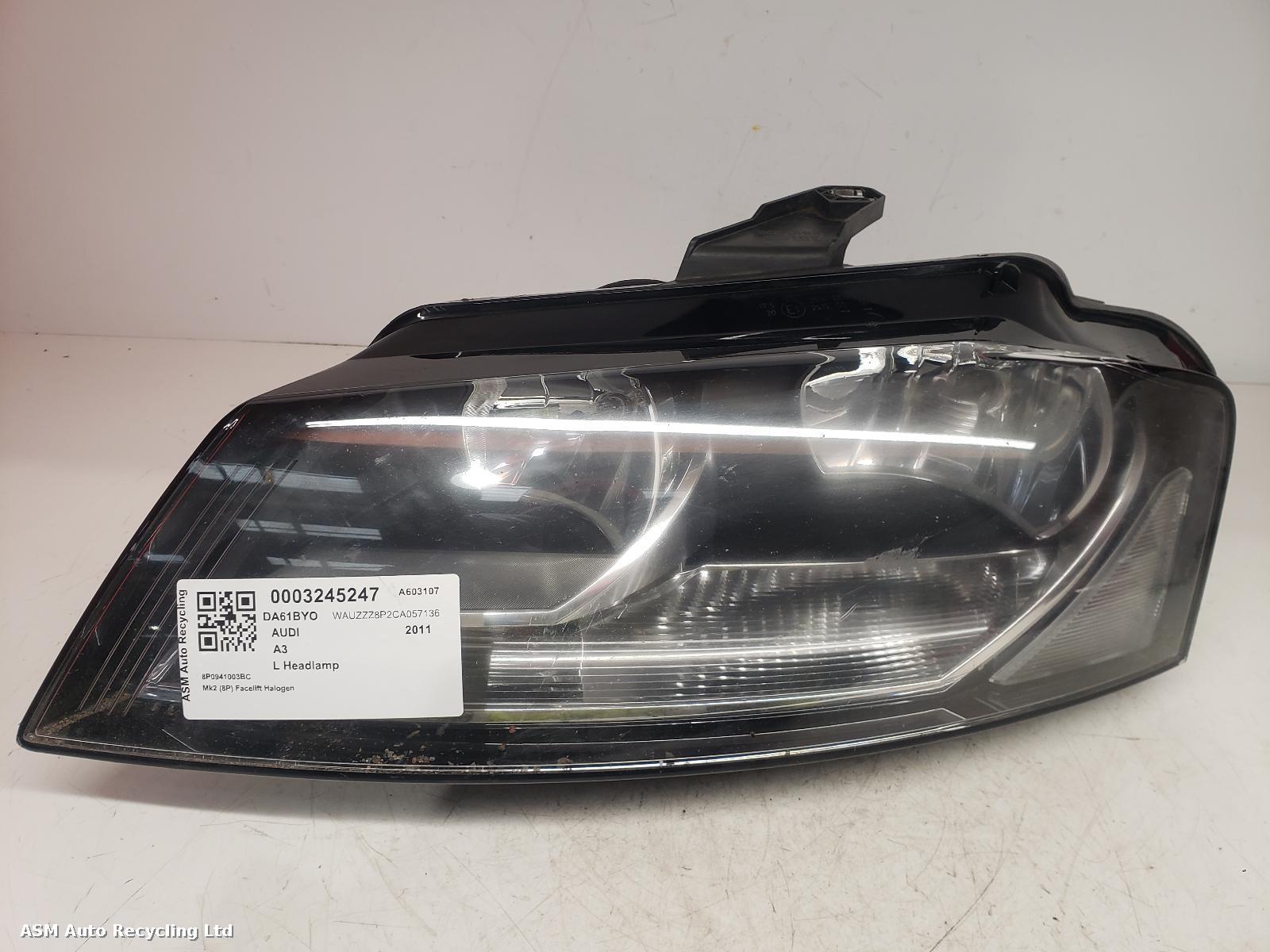 View Auto part L Headlamp Audi A3 2011