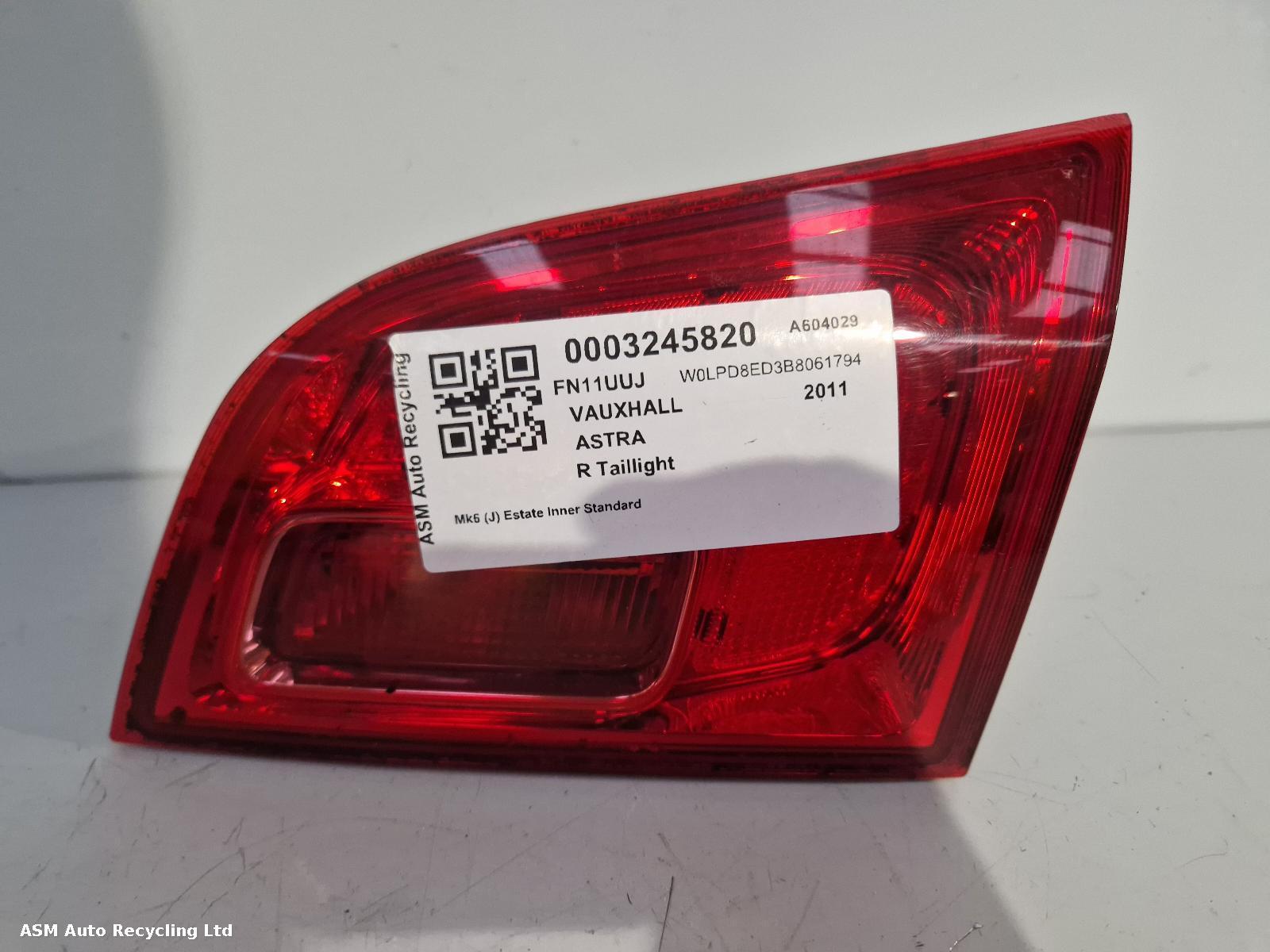 View Auto part R Taillight Vauxhall Astra 2011
