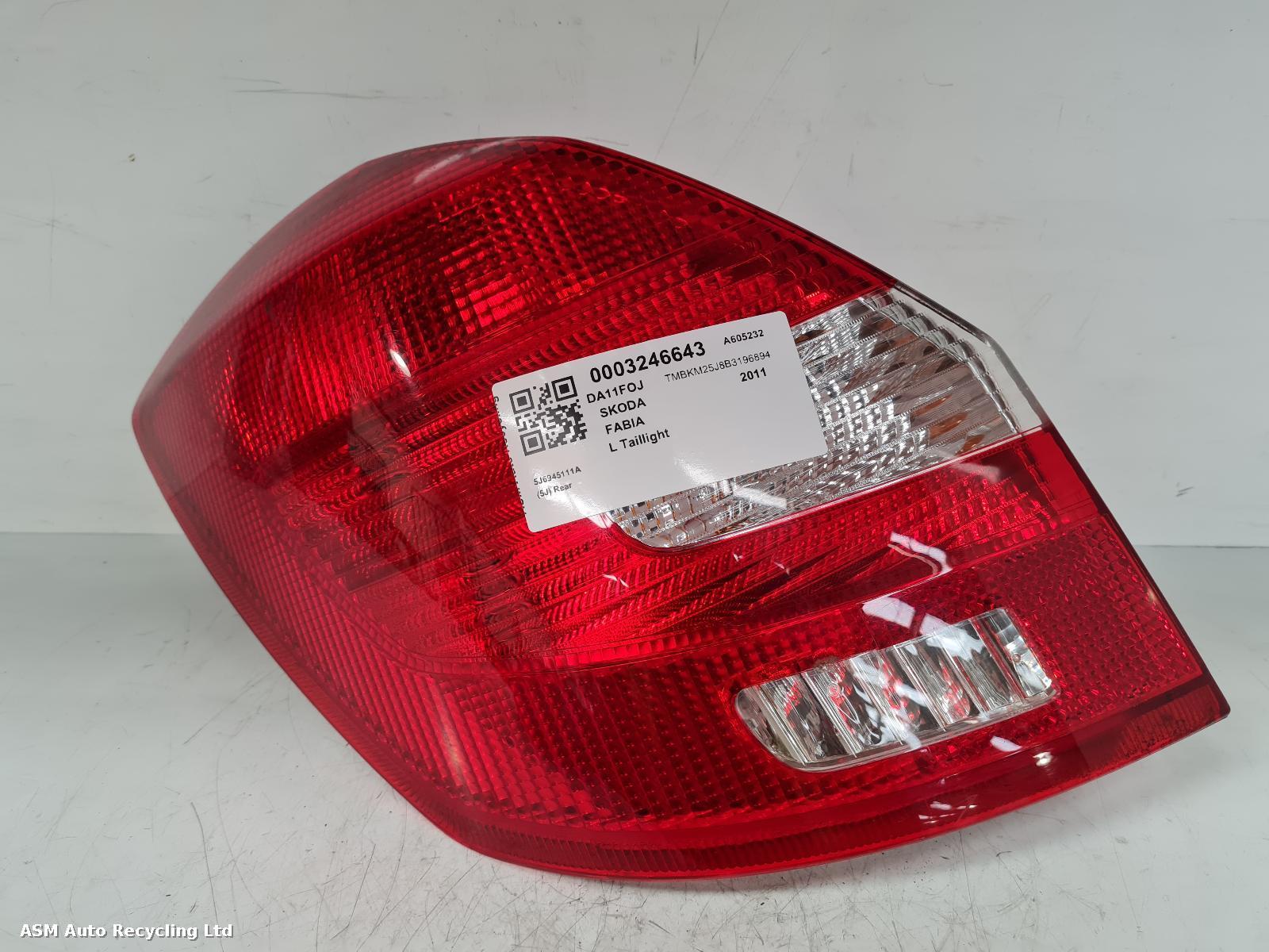 View Auto part L Taillight Skoda Fabia 2011