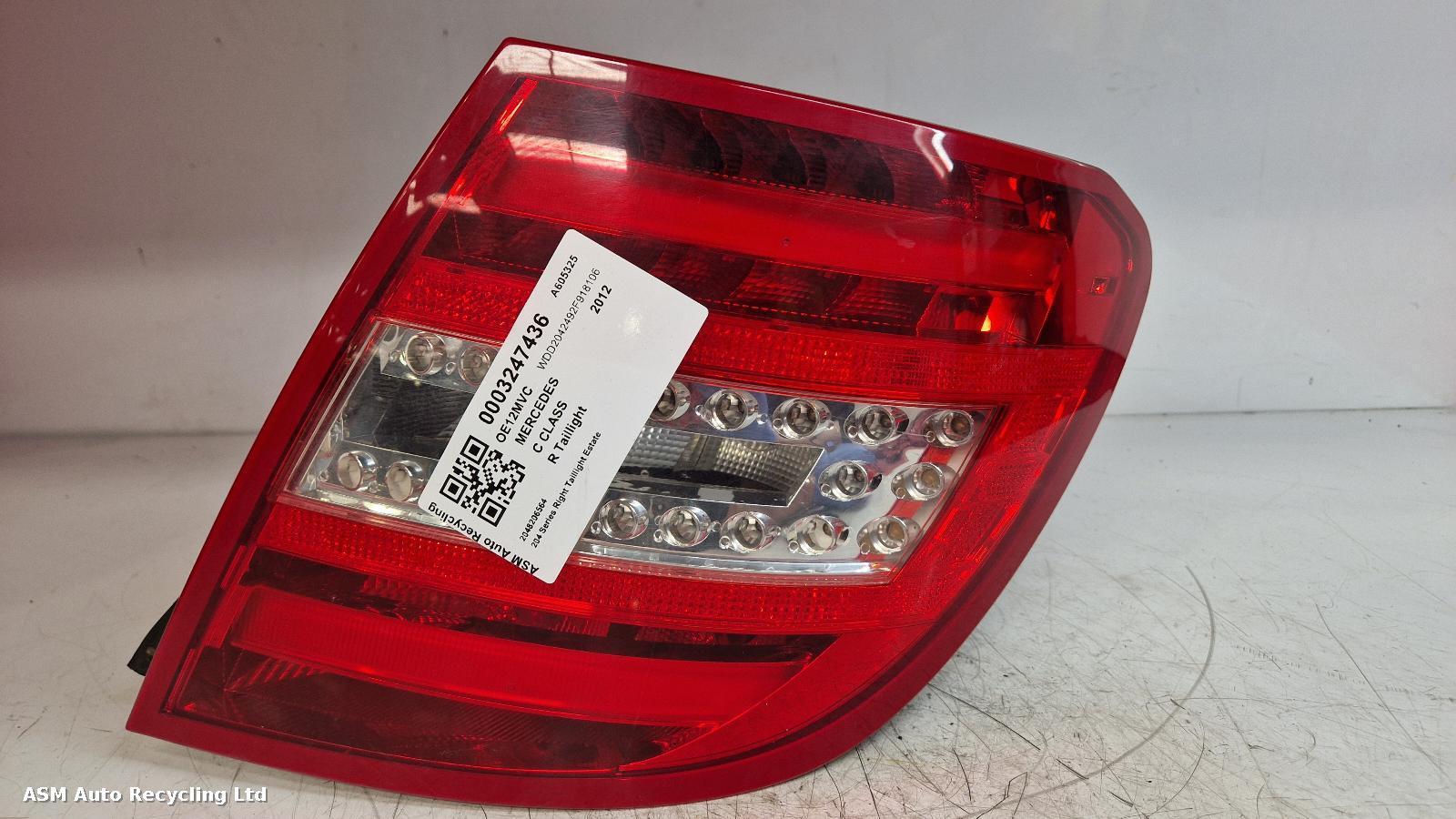 View Auto part R Taillight Mercedes C Class 2012