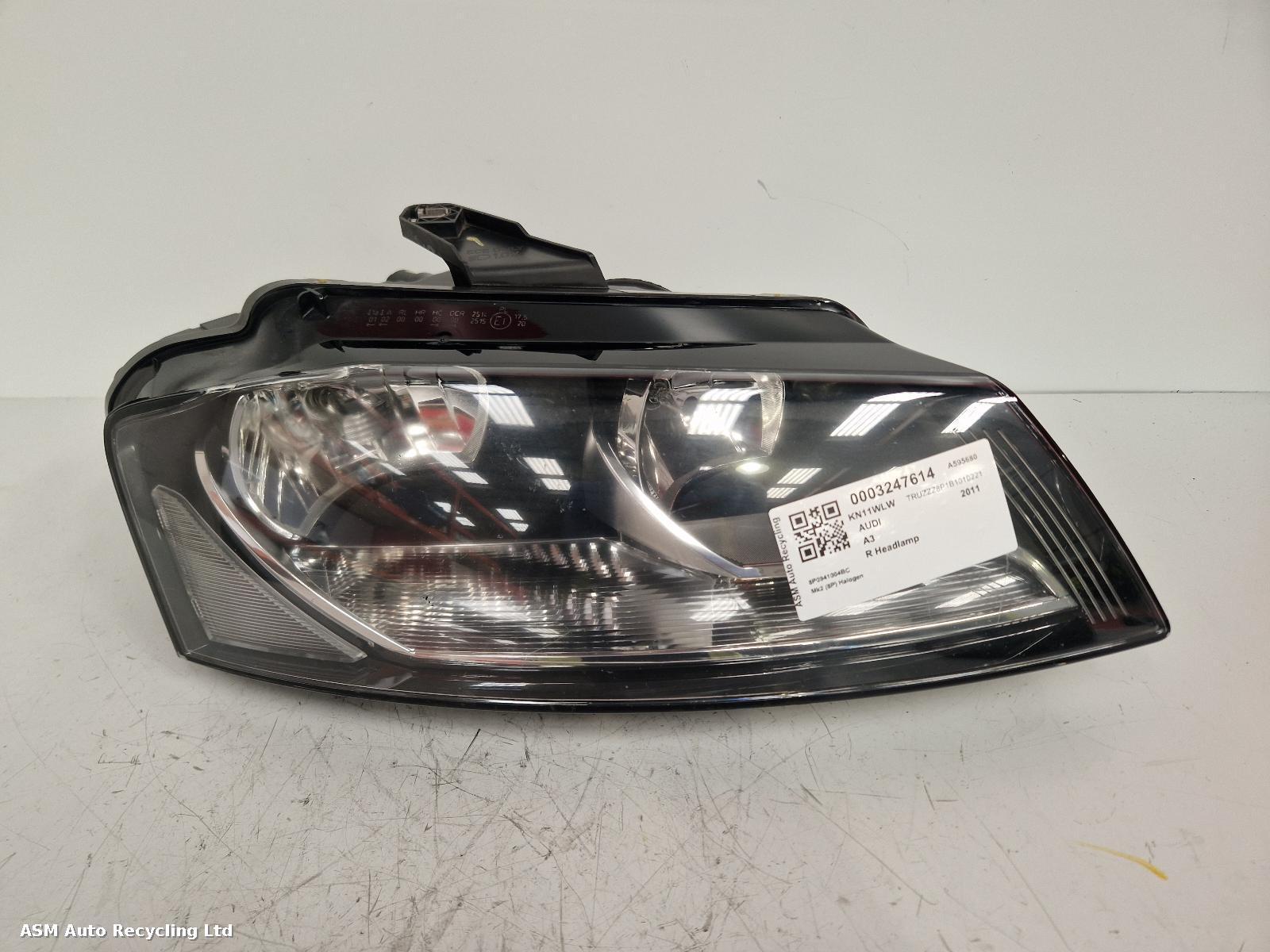 View Auto part R Headlamp Audi A3 2011