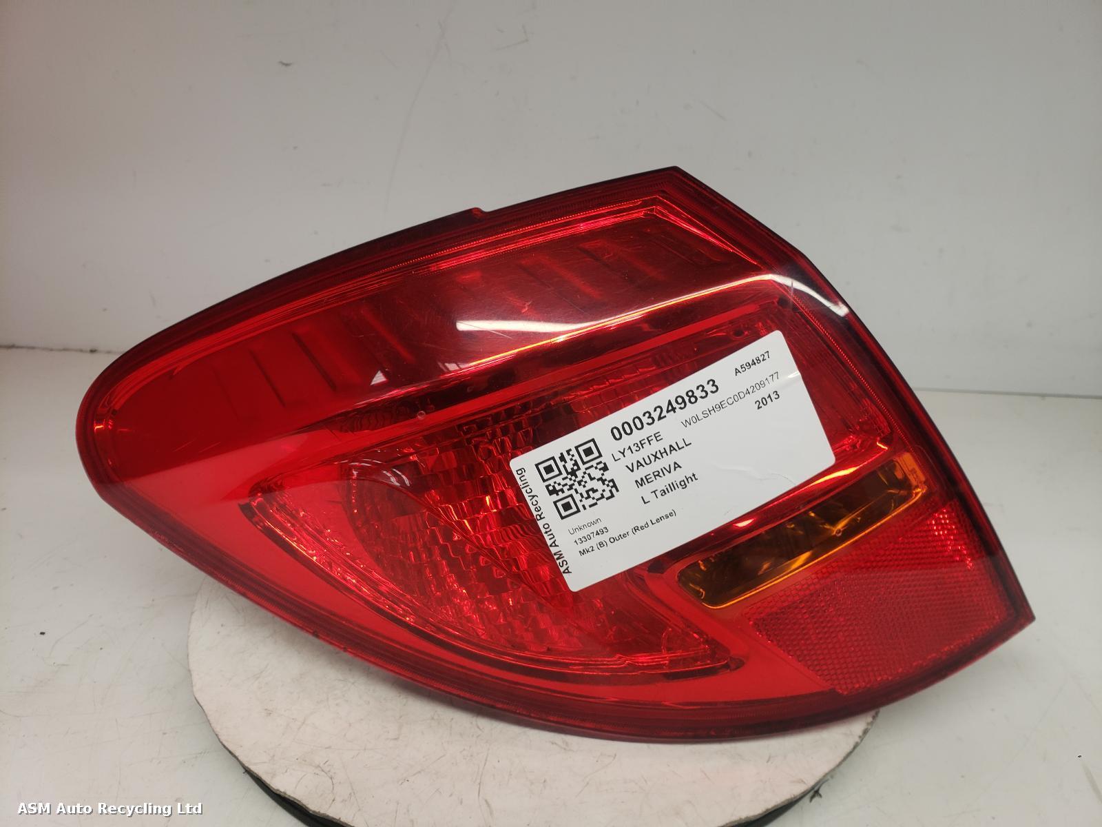 View Auto part L Taillight Vauxhall Meriva 2013