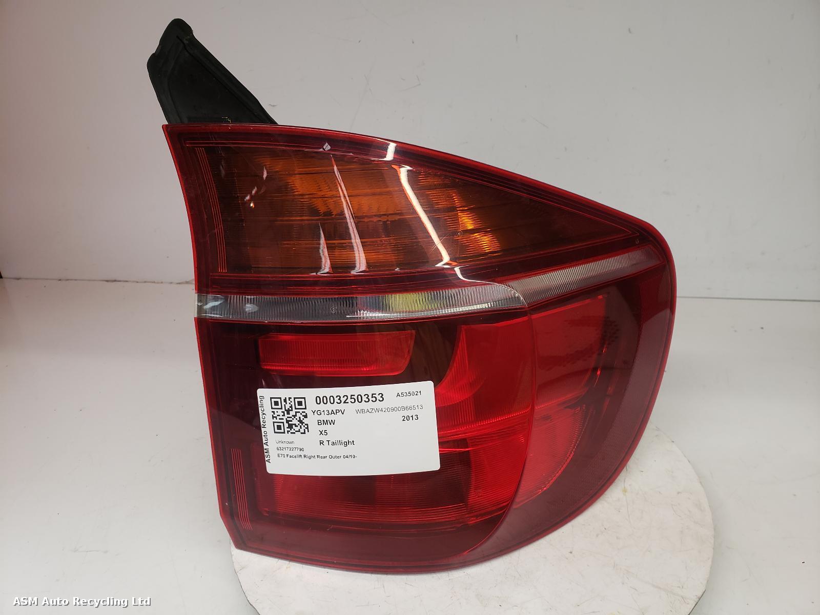 View Auto part R Taillight Bmw X5 2013
