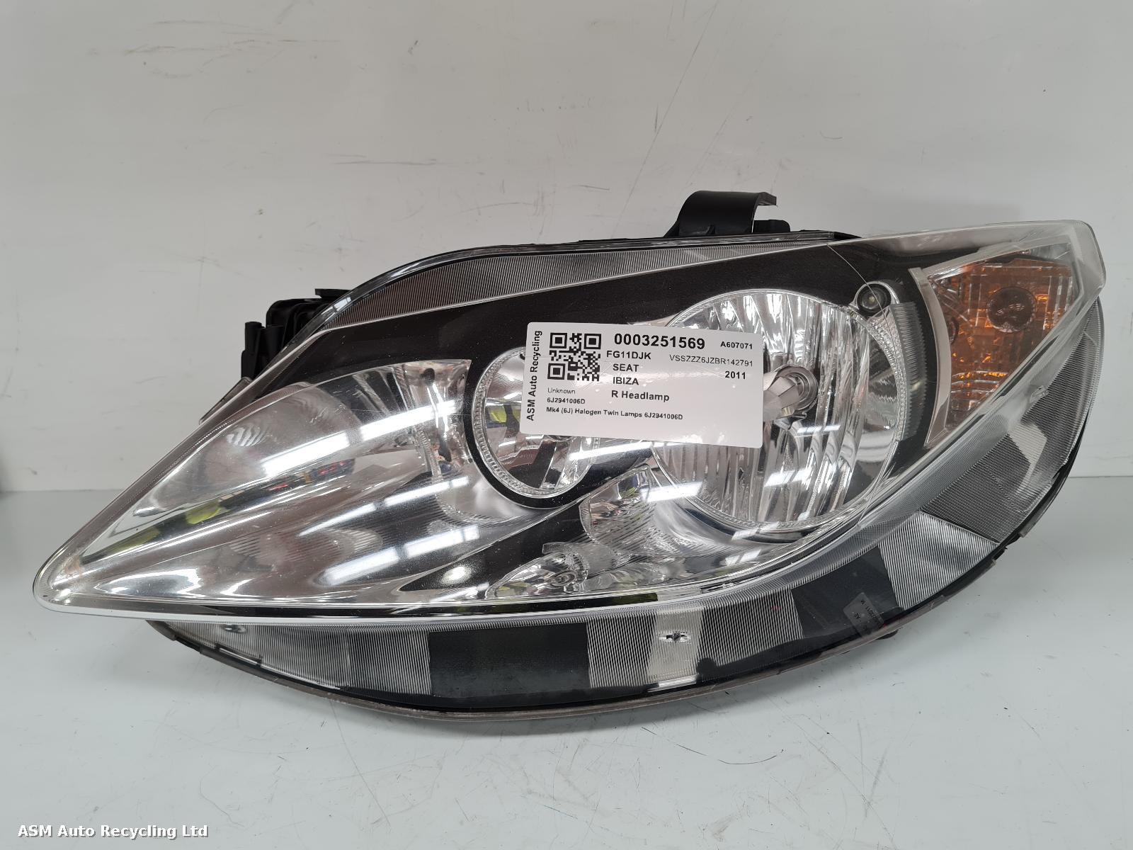 View Auto part R Headlamp Seat Ibiza 2011