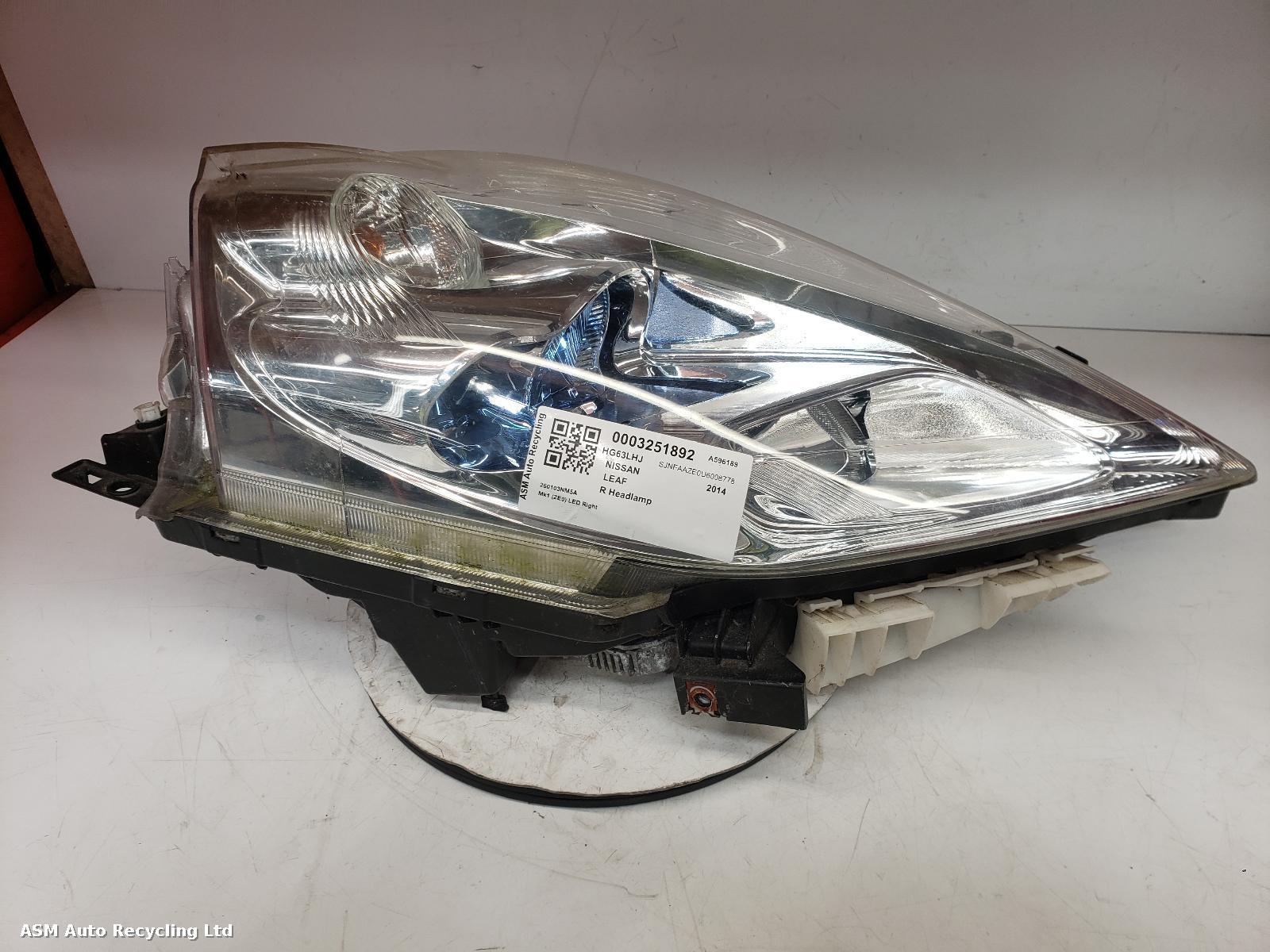 View Auto part R Headlamp Nissan Leaf 2014