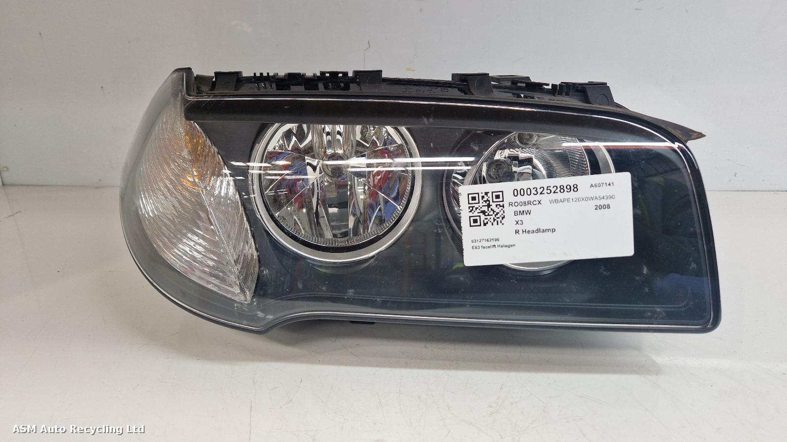 View Auto part R Headlamp Bmw X3 2008