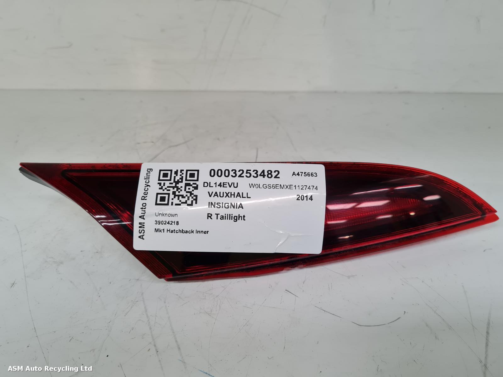 View Auto part R Taillight Vauxhall Insignia 2014