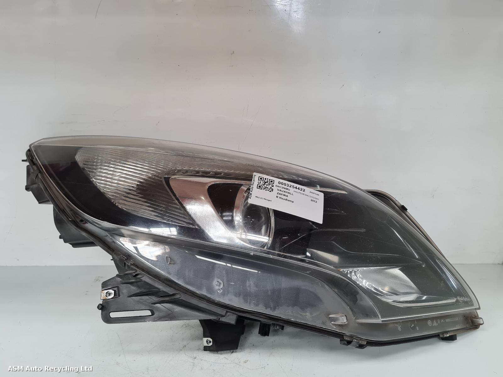 View Auto part R Headlamp Vauxhall Zafira 2012