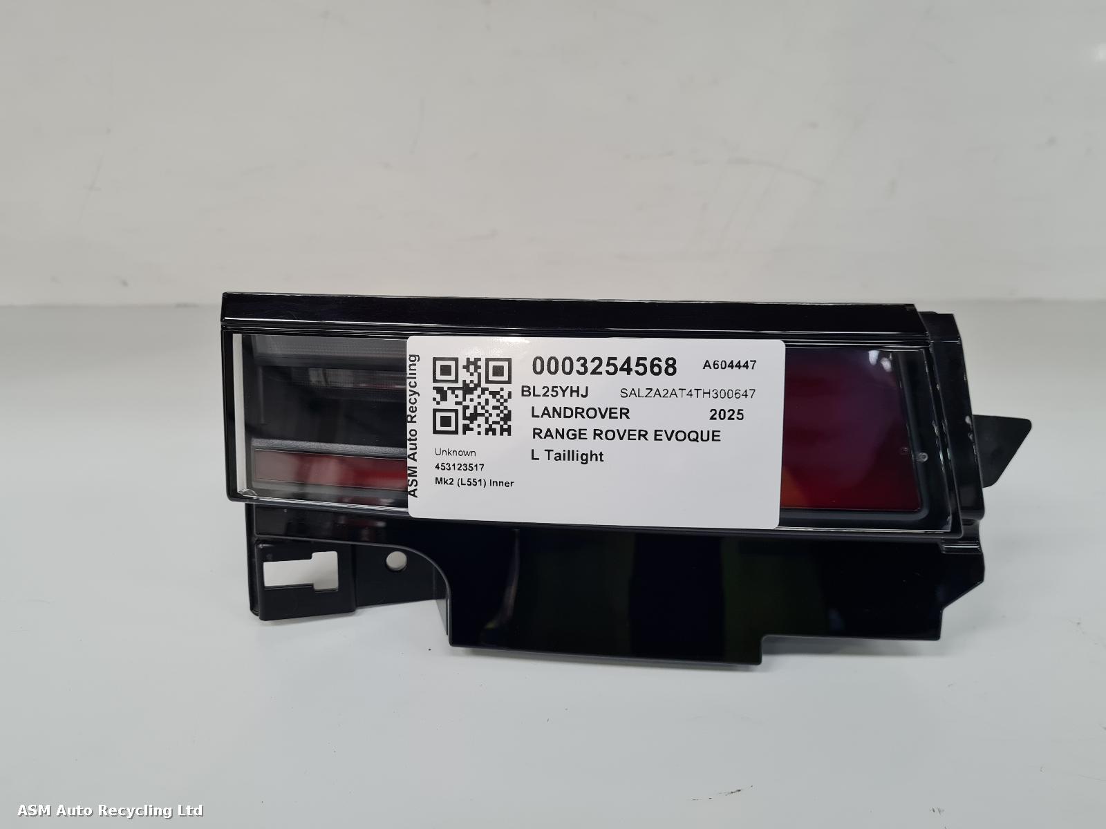 View Auto part L Taillight Land Rover Range Rover Evoque 2025