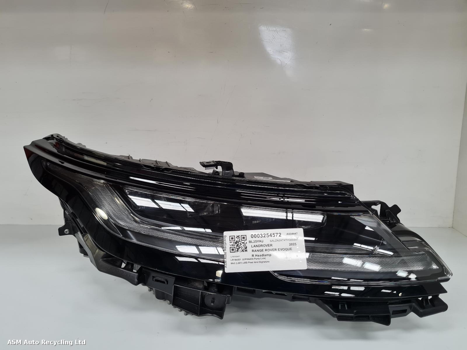 View Auto part R Headlamp Land Rover Range Rover Evoque 2025