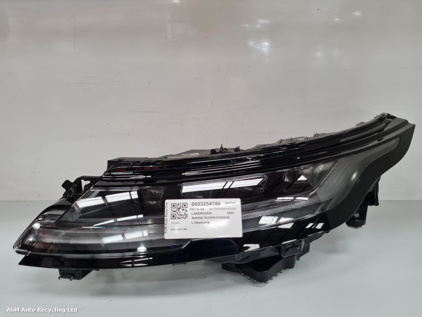 View Auto part L Headlamp Land Rover Range Rover Evoque 2025