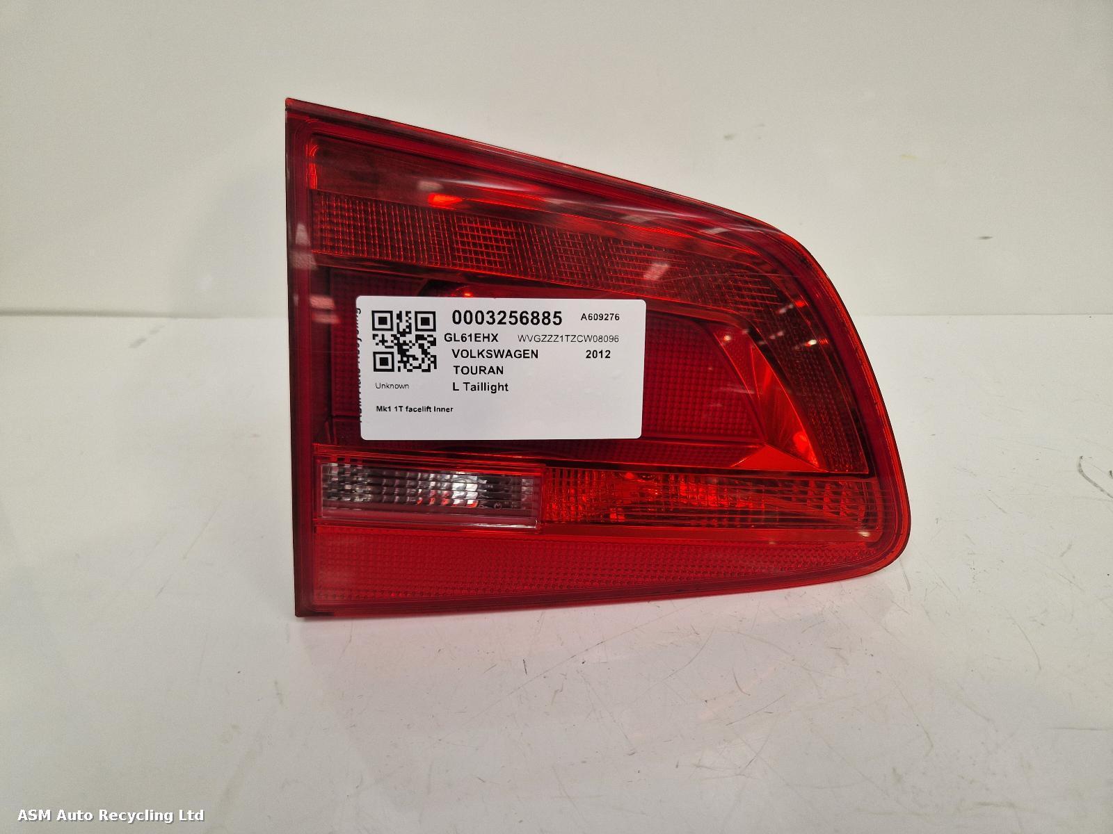 View Auto part L Taillight Volkswagen Touran 2012
