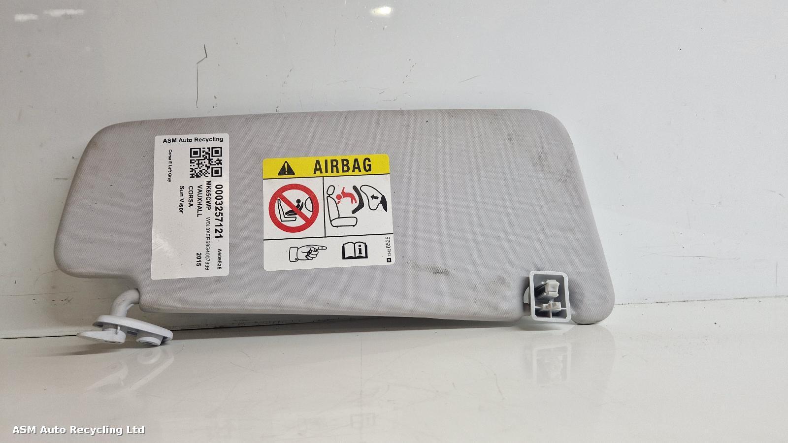 View Auto part Sun visor Vauxhall Corsa 2015