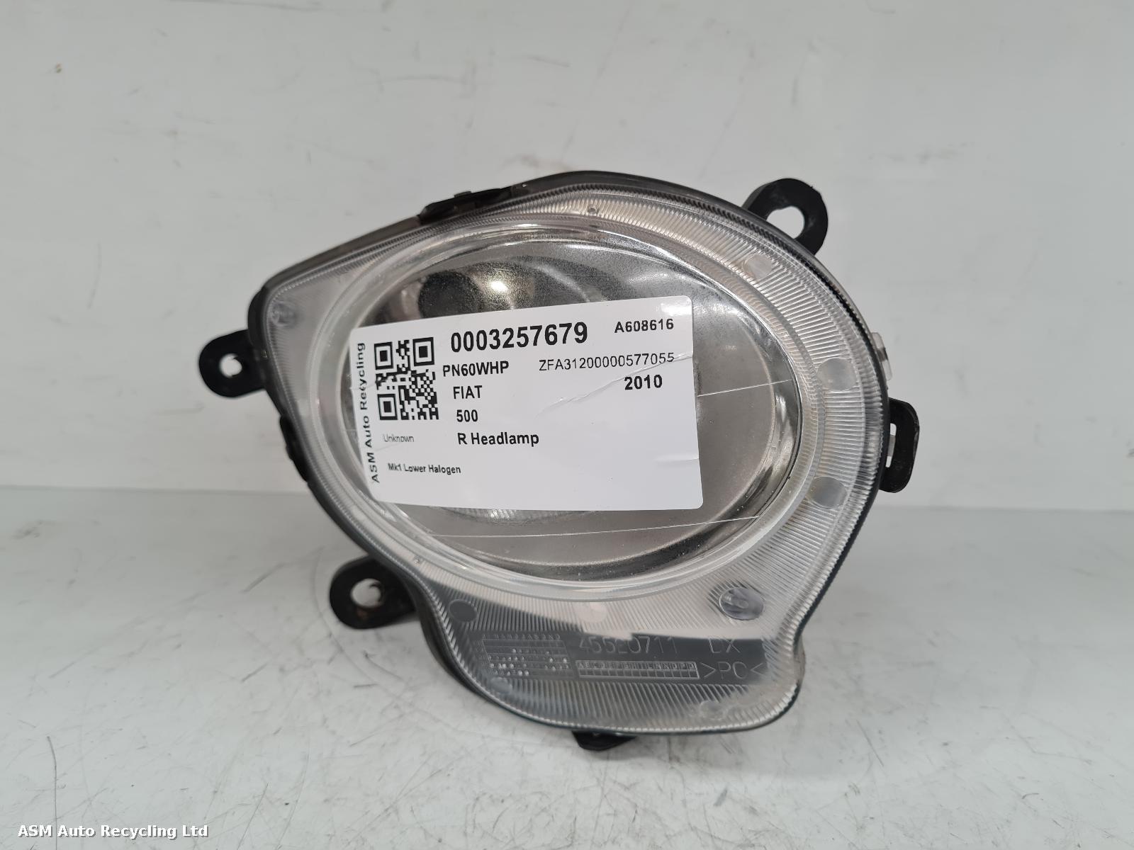 View Auto part R Headlamp Fiat 500 2010