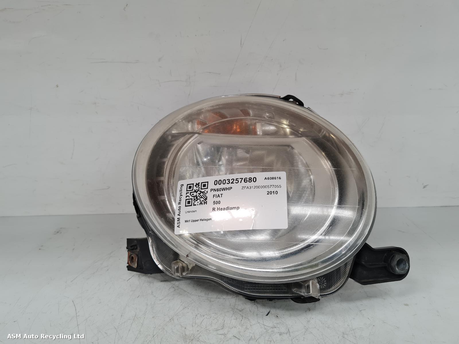 View Auto part R Headlamp Fiat 500 2010