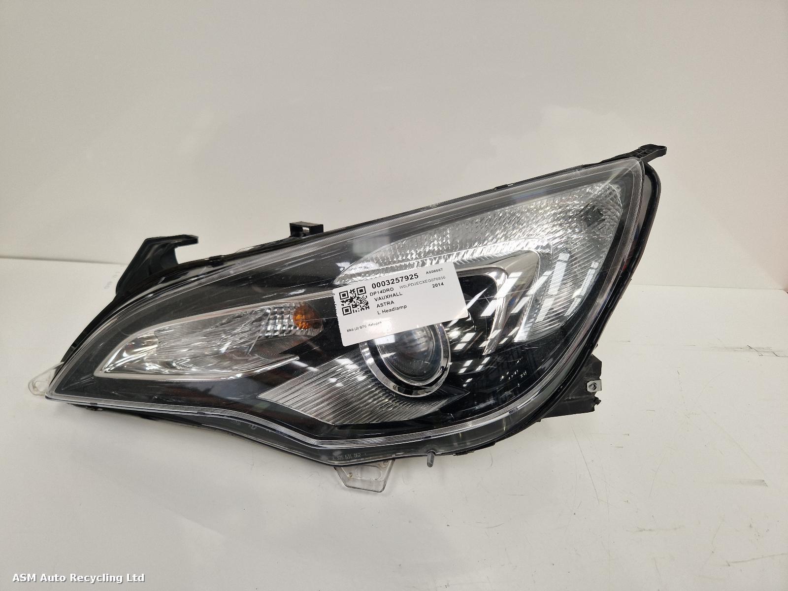 View Auto part L Headlamp Vauxhall Astra 2014