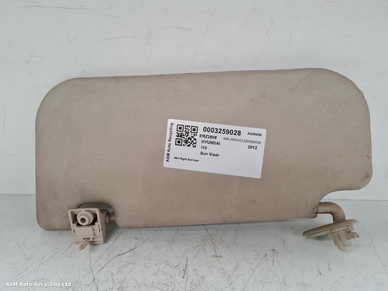 View Auto part Sun visor Hyundai I10 2012