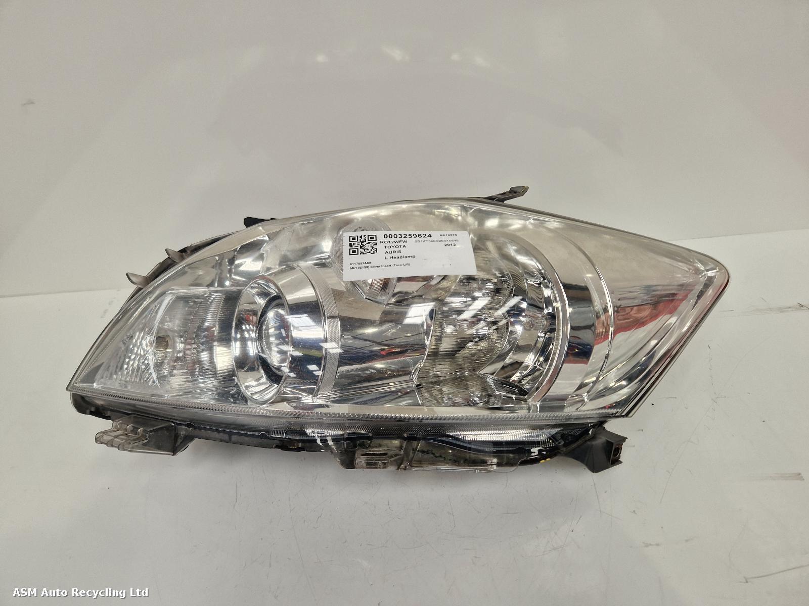 View Auto part L Headlamp Toyota Auris 2012