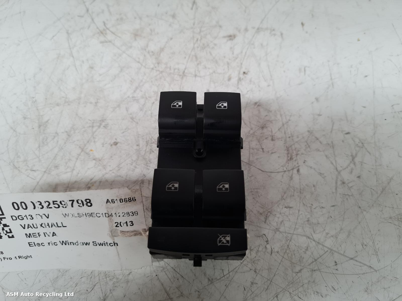 View Auto part Elect. Window Switch Vauxhall Meriva 2013