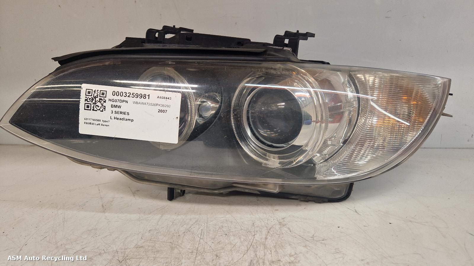 View Auto part L Headlamp Bmw 3 Series 2007