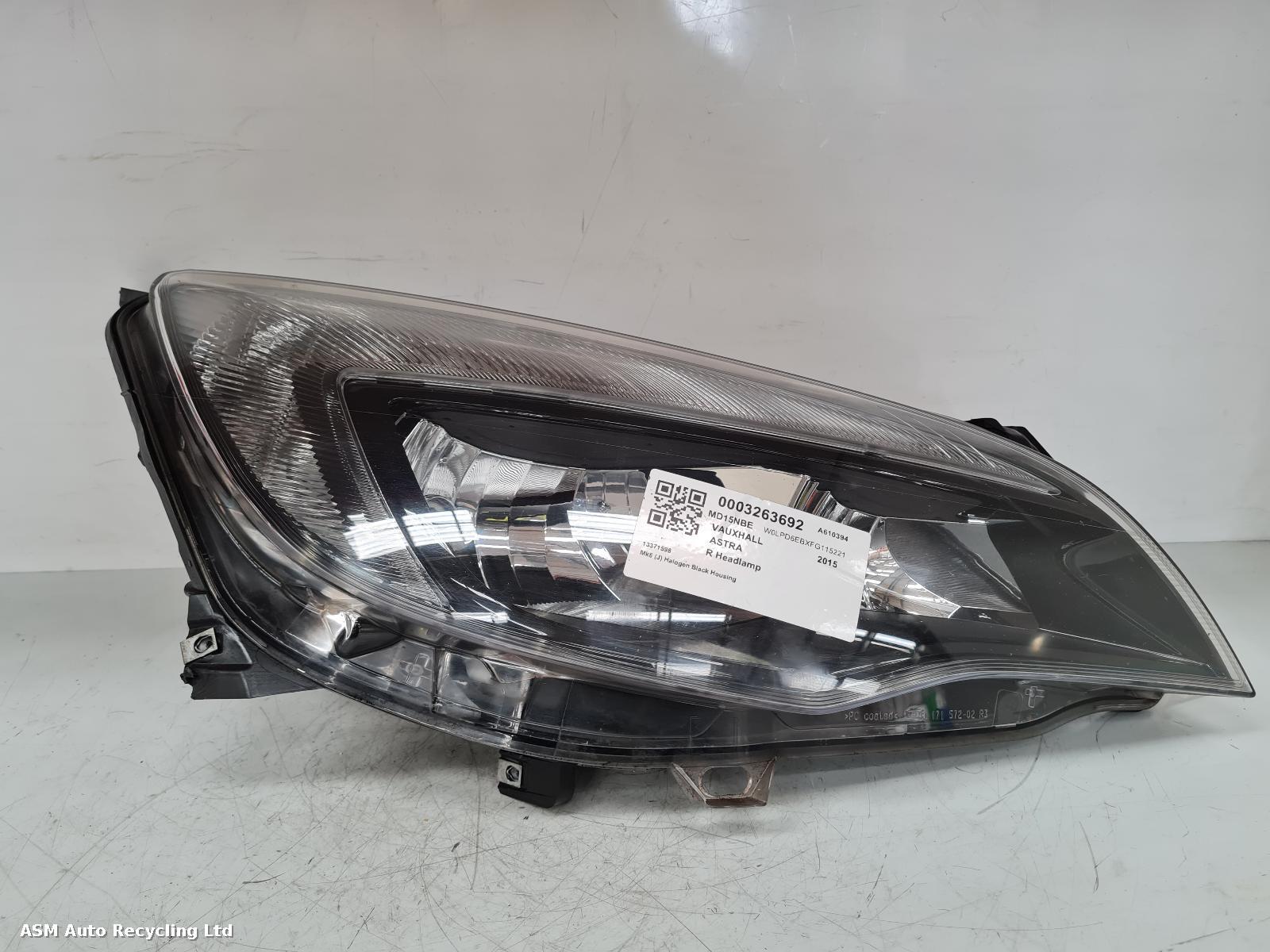 View Auto part R Headlamp Vauxhall Astra 2015