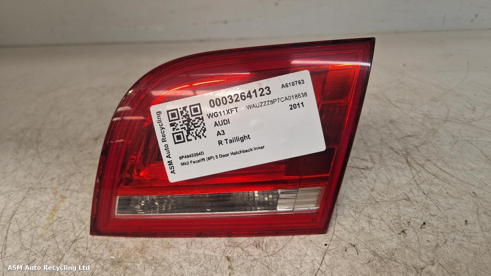 View Auto part R Taillight Audi A3 2011