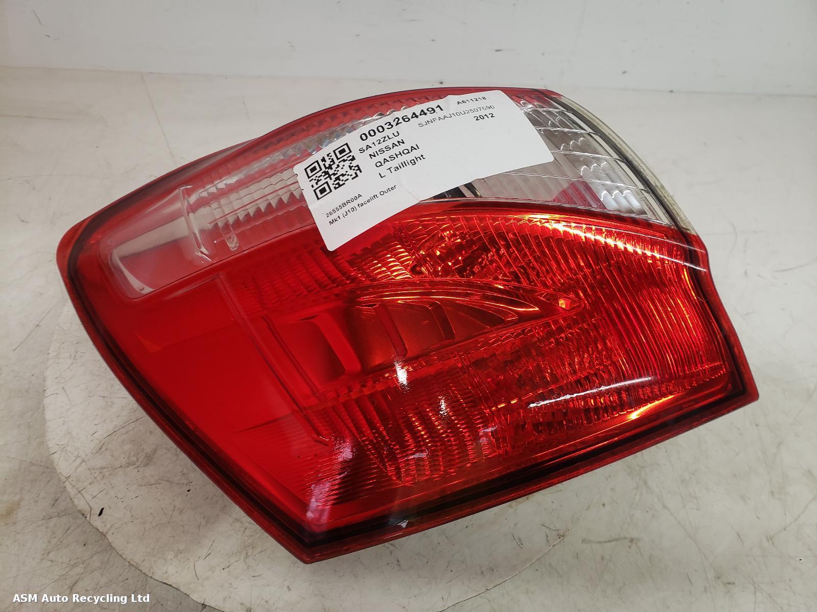 View Auto part L Taillight Nissan Qashqai 2012