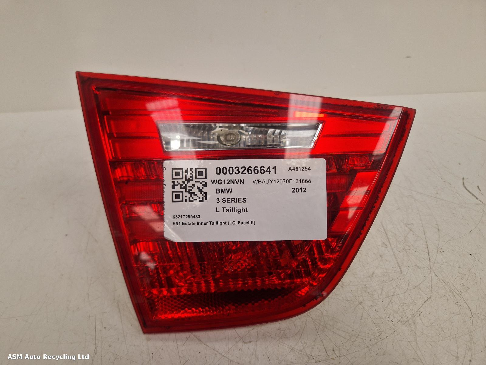View Auto part L Taillight Bmw 3 Series 2012