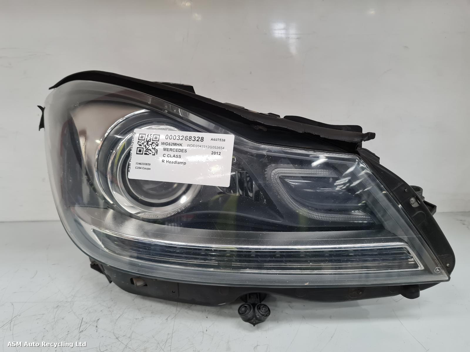 View Auto part R Headlamp Mercedes C Class 2012