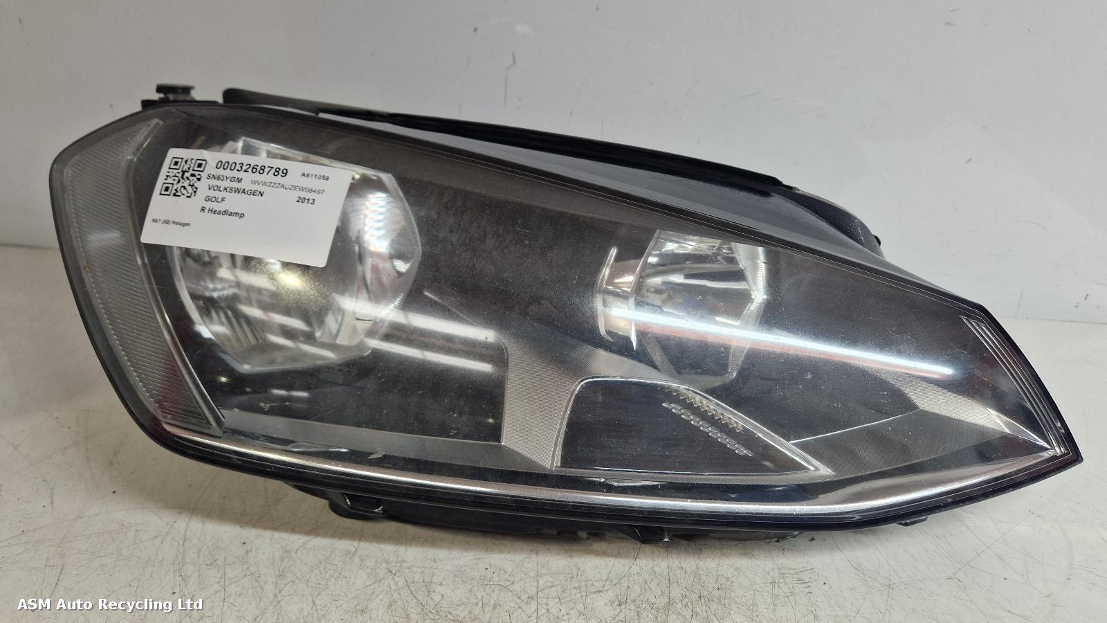 View Auto part R Headlamp Volkswagen Golf 2013