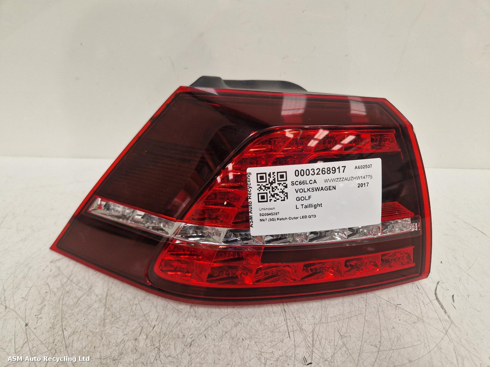 View Auto part L Taillight Volkswagen Golf 2017