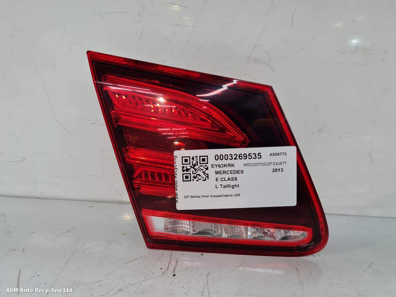 View Auto part L Taillight Mercedes E Class 2013