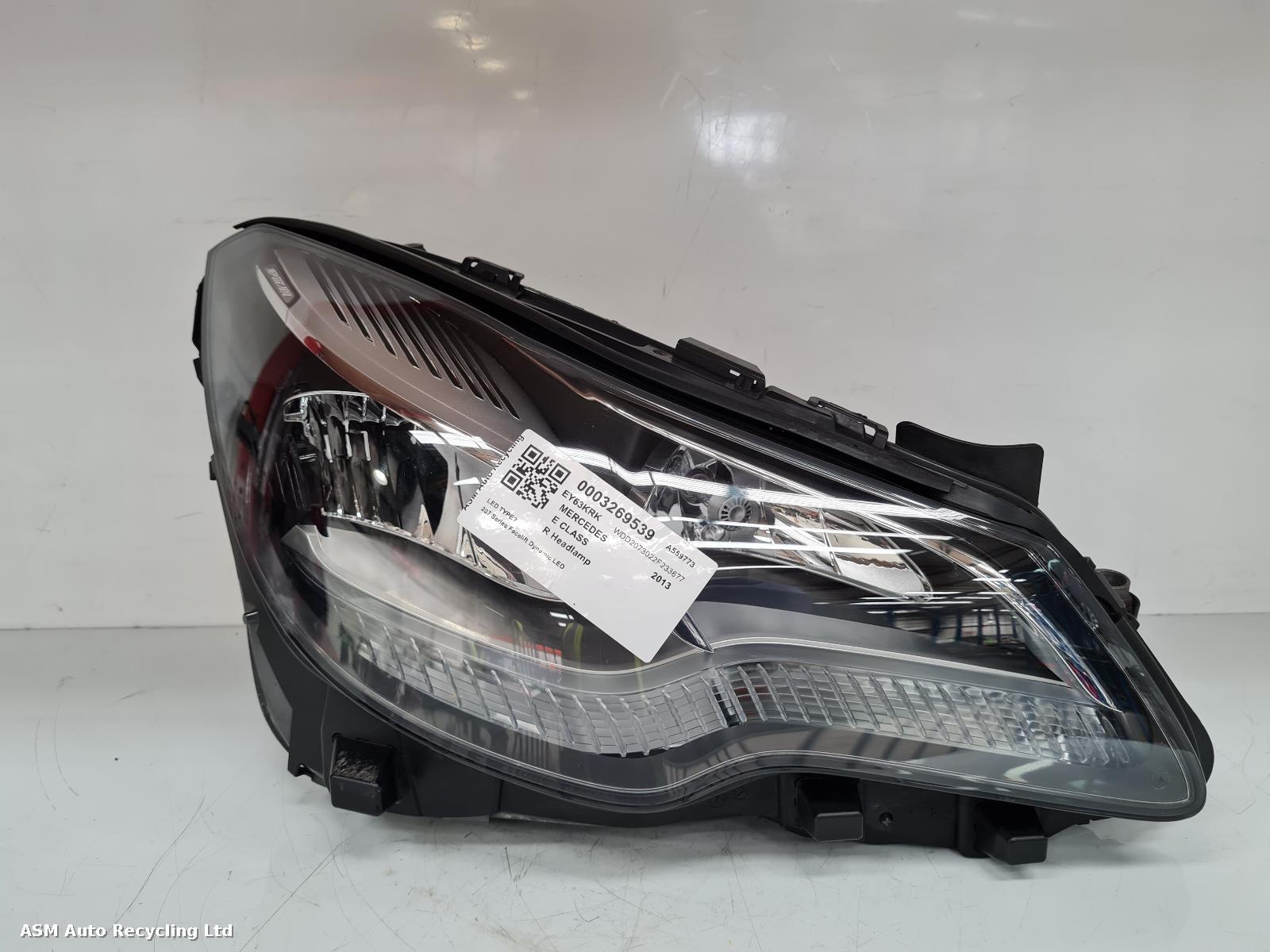 View Auto part R Headlamp Mercedes E Class 2013
