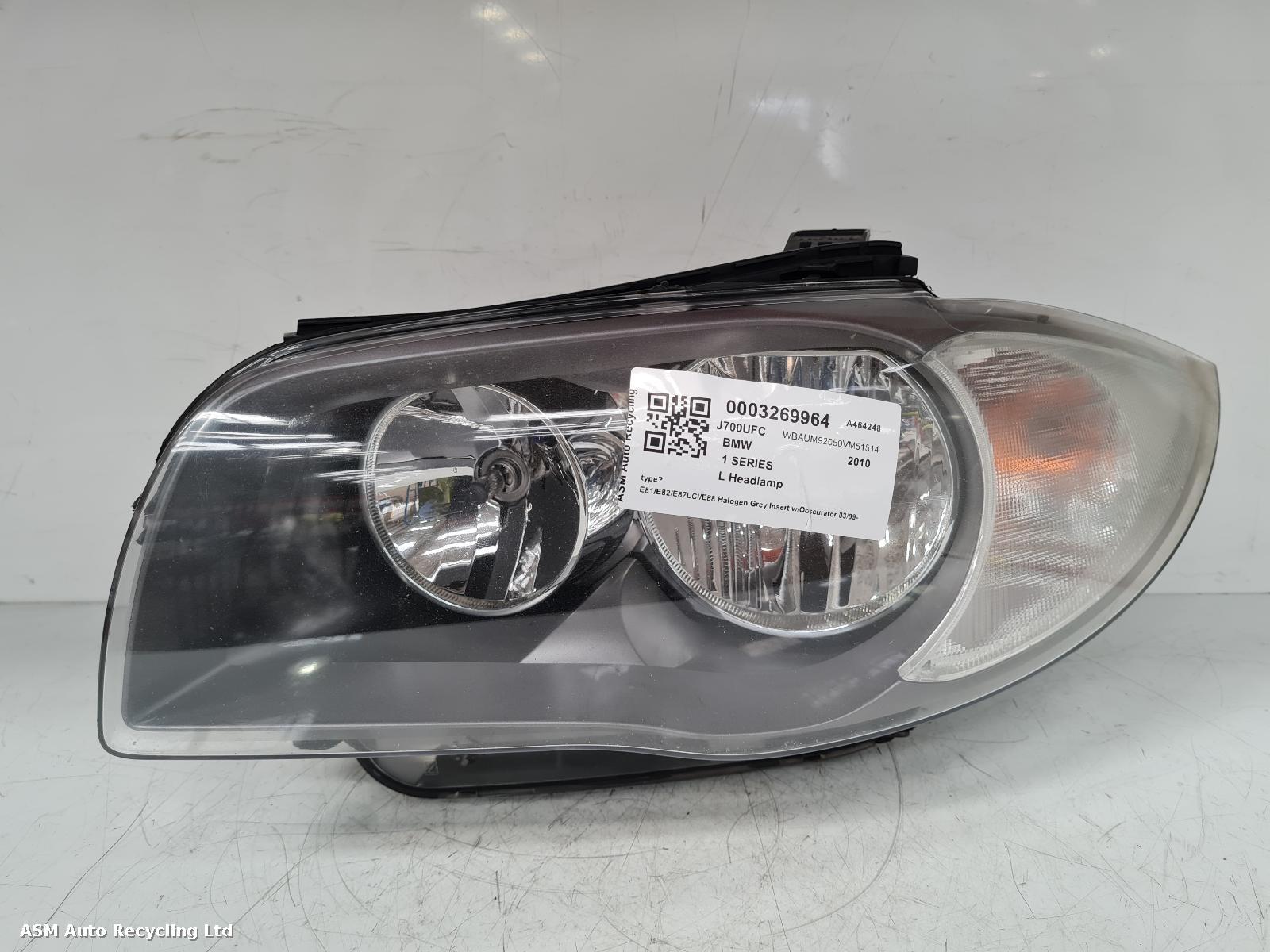 View Auto part L Headlamp Bmw 1 Series 2010