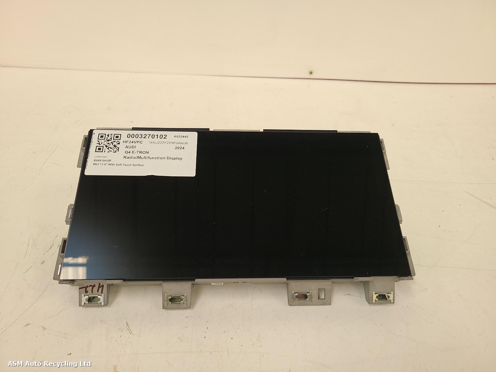View Auto part Radio Display Audi Q4 E-tron 2024