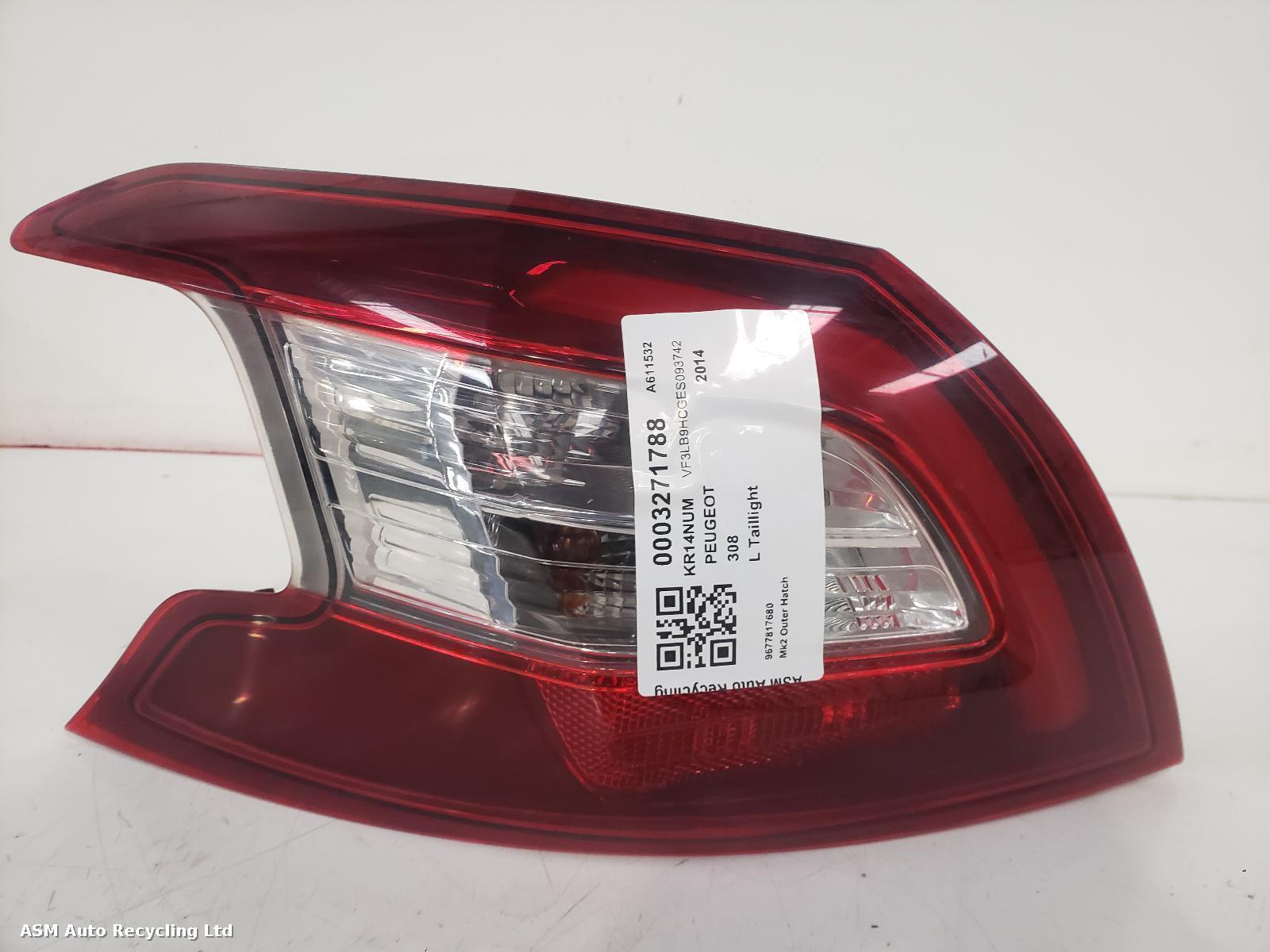 View Auto part L Taillight Peugeot 308 2014