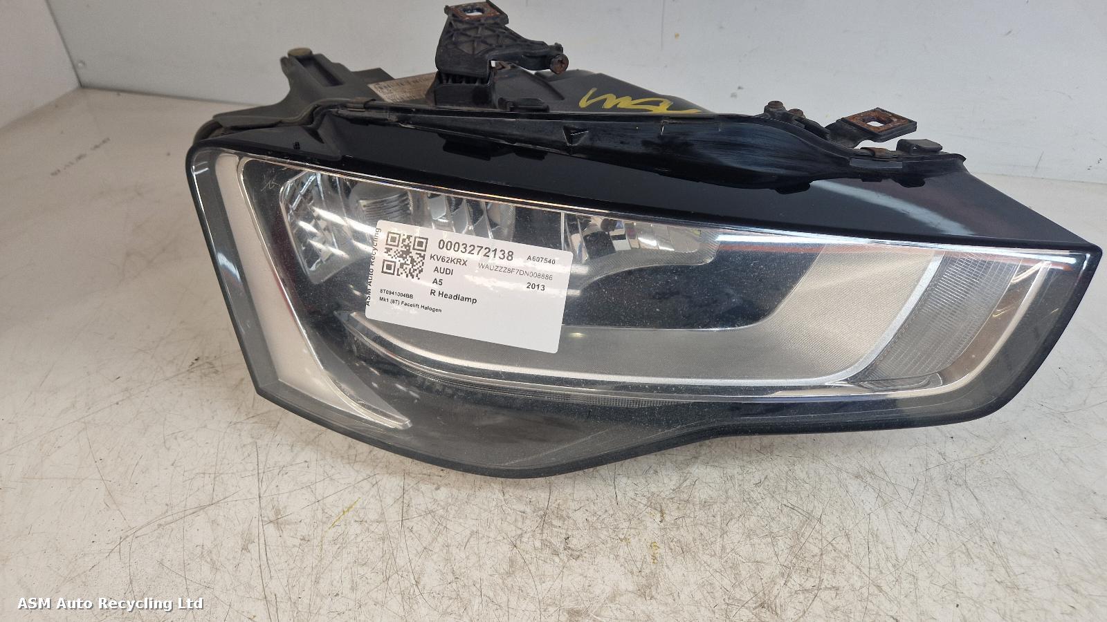 View Auto part R Headlamp Audi A5 2013