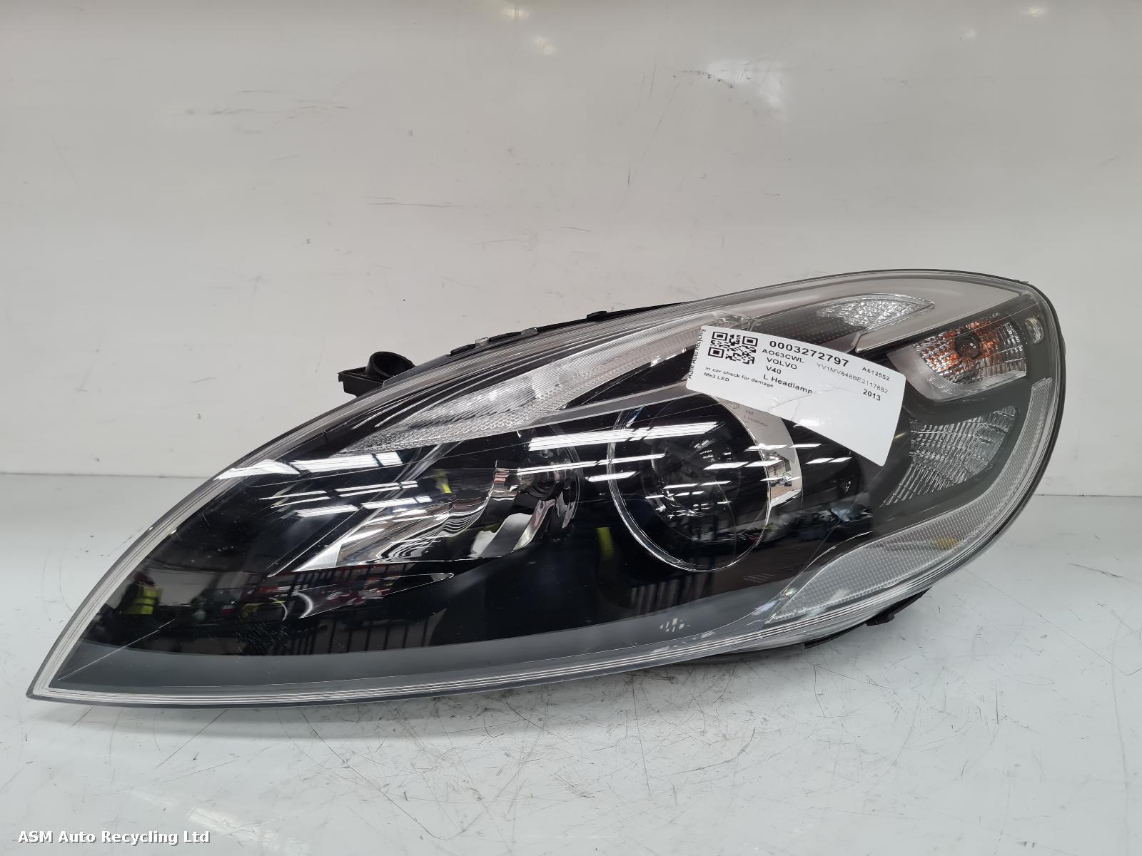 View Auto part L Headlamp Volvo V40 2013