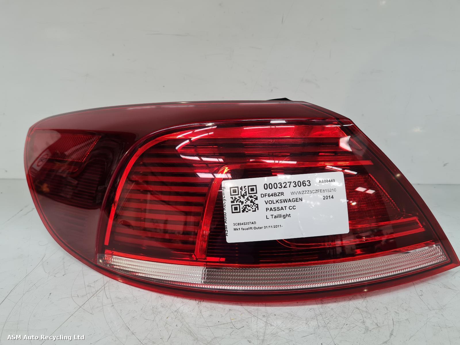 View Auto part L Taillight Volkswagen Passat Cc 2014