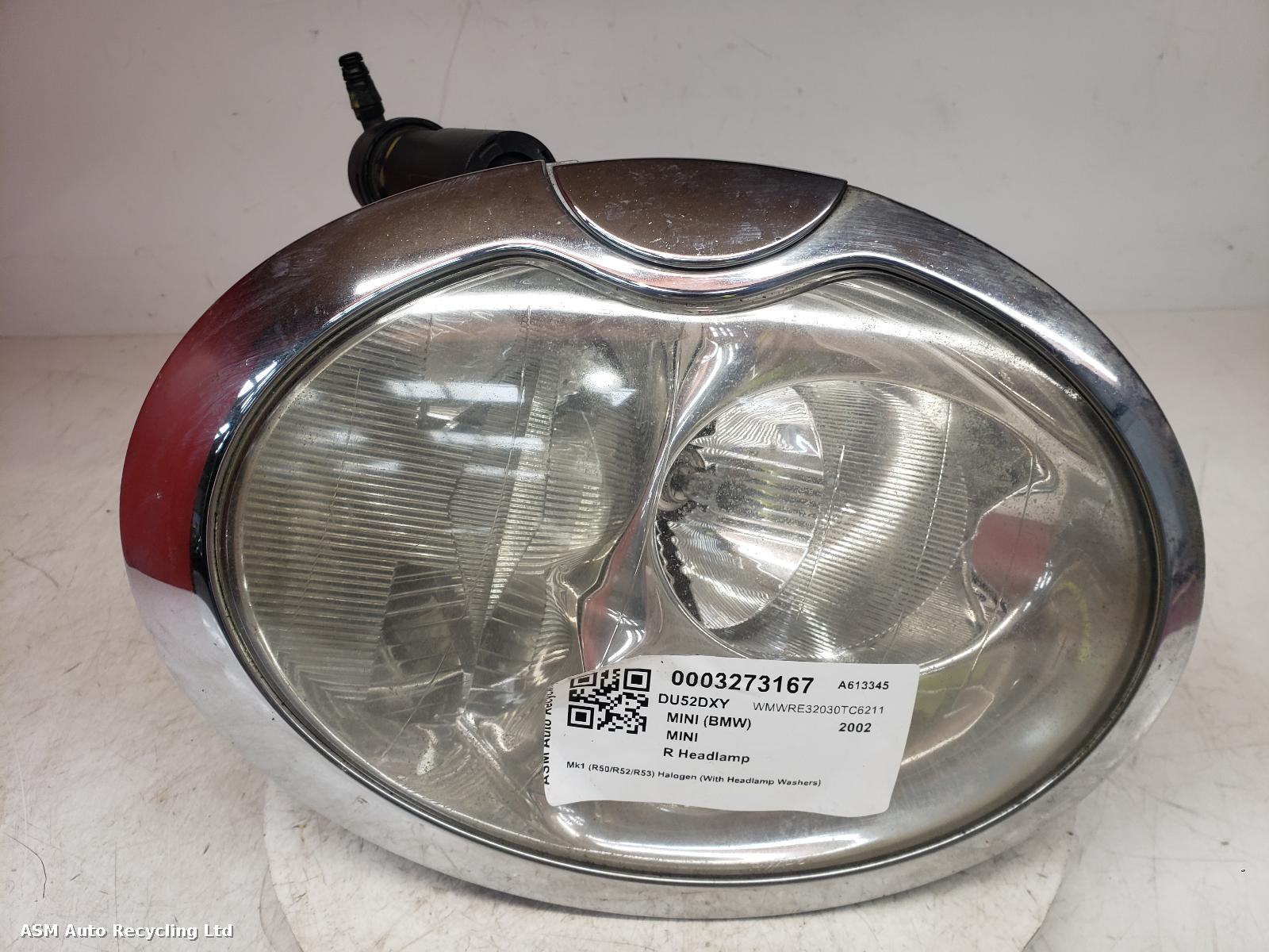 View Auto part R Headlamp Mini (bmw) Mini 2002