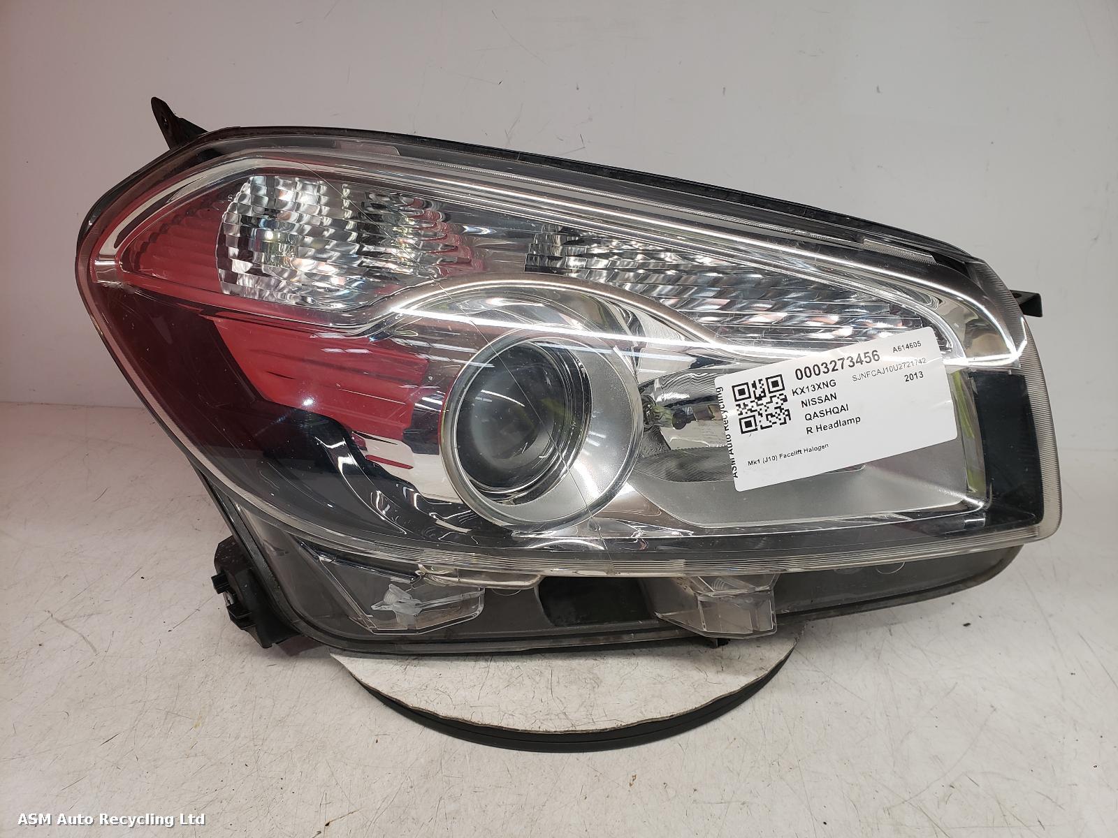 View Auto part R Headlamp Nissan Qashqai 2013